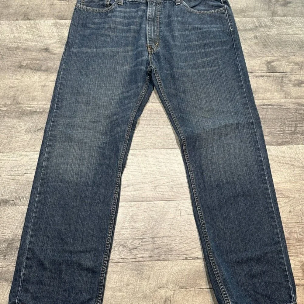 Levis Denim Jeans Mens 40x31 Blue 505 Straight Relaxed Classic Cowboy Western
